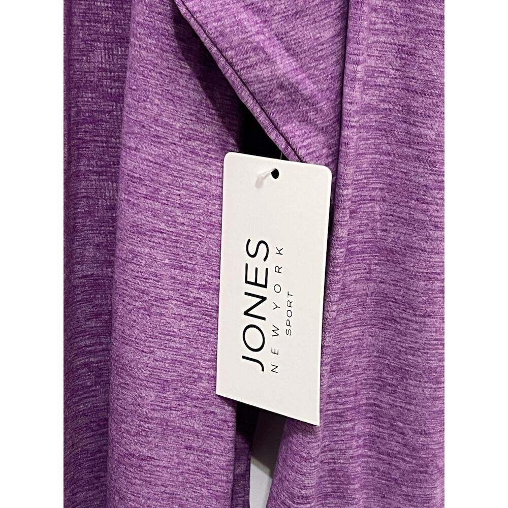 NWT Women's Plus Long-sleeve Brushed Tunic Top Purple 3XL - Picture 2 of 4